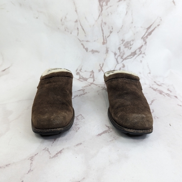 Ugg Slip On Women 5 Shoreham Shoes Suede Furr Shearling Slippers 5380 Slip On - Picture 3 of 10